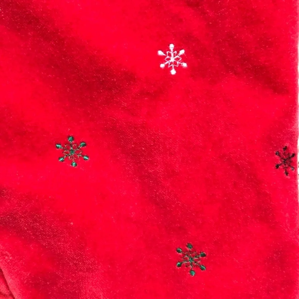 Vintage OshKosh B’gosh Red Velour Snowflake Jumper
